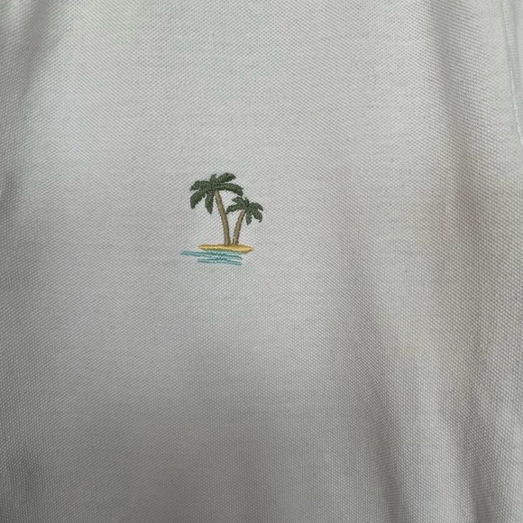 Jack & Jones White XL Mens Polo w/ baby blue trim. - Picture 2 of 4